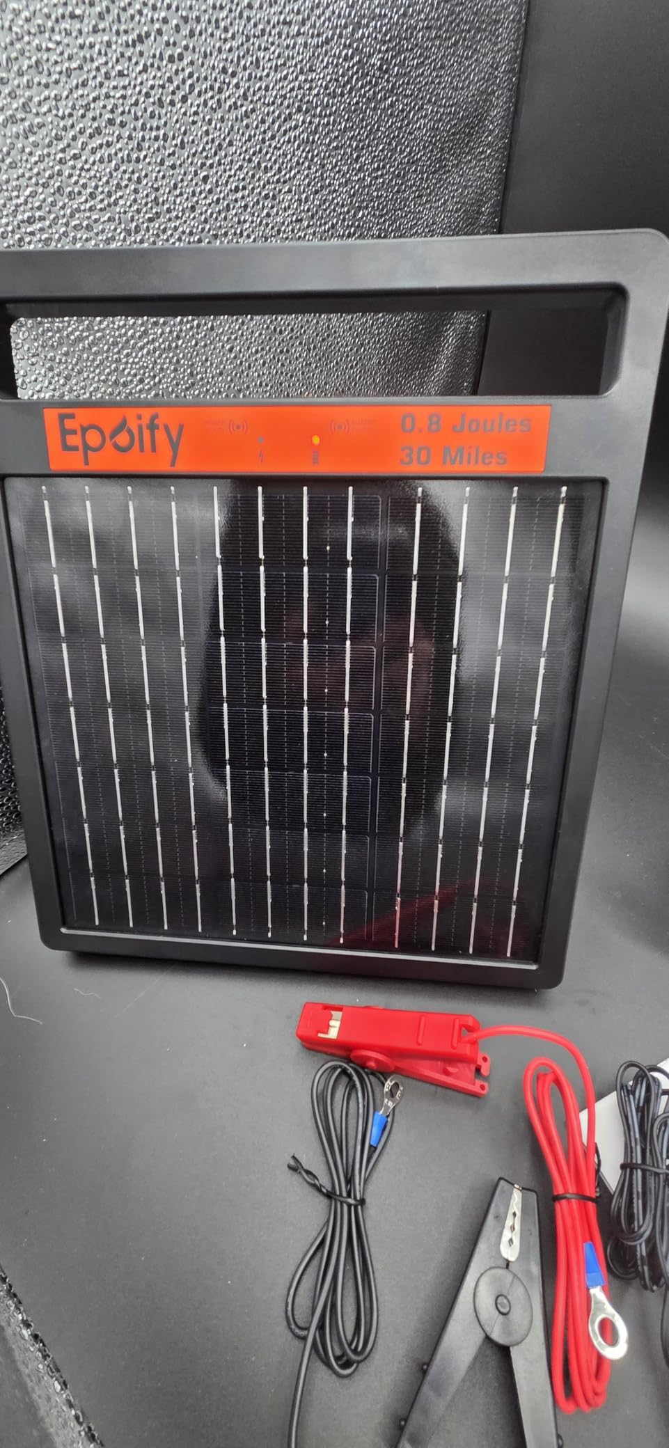 Solar Electric Fence Charger 1.2J Stored Energy, 45 Miles Coverage, 8W Solar Fence Energizer with 10000mAh Battery, 7-11kV Output, Smart Alarm, All-Weather Fence Charger for Cattle, Horses & Farms customer photo 1