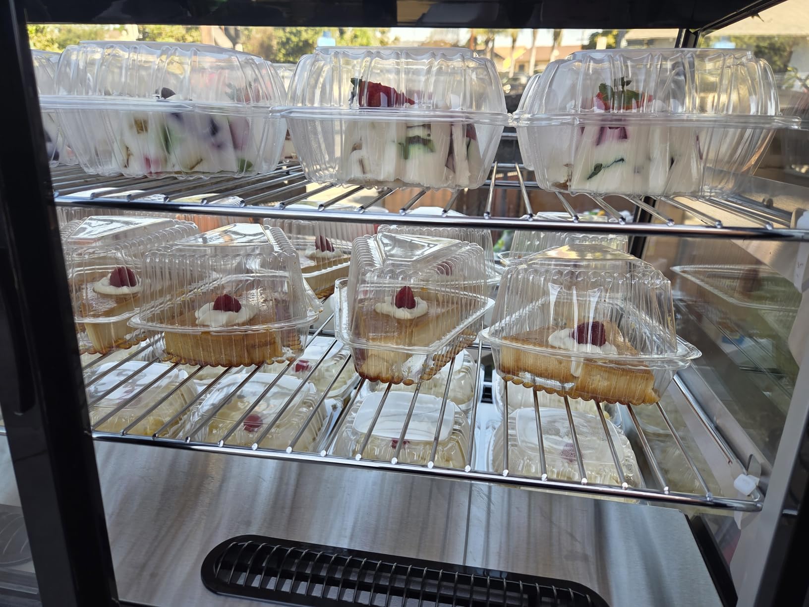 Display Refrigerator 7 Cu. Ft Countertop Commercial Cake Display Case, LED Lighting, Double-Layered Glass Door, Adjustable Shelves, Pastry Cooler Merchandiser for Bakery Café Restaurant Food Showcase customer photo 1