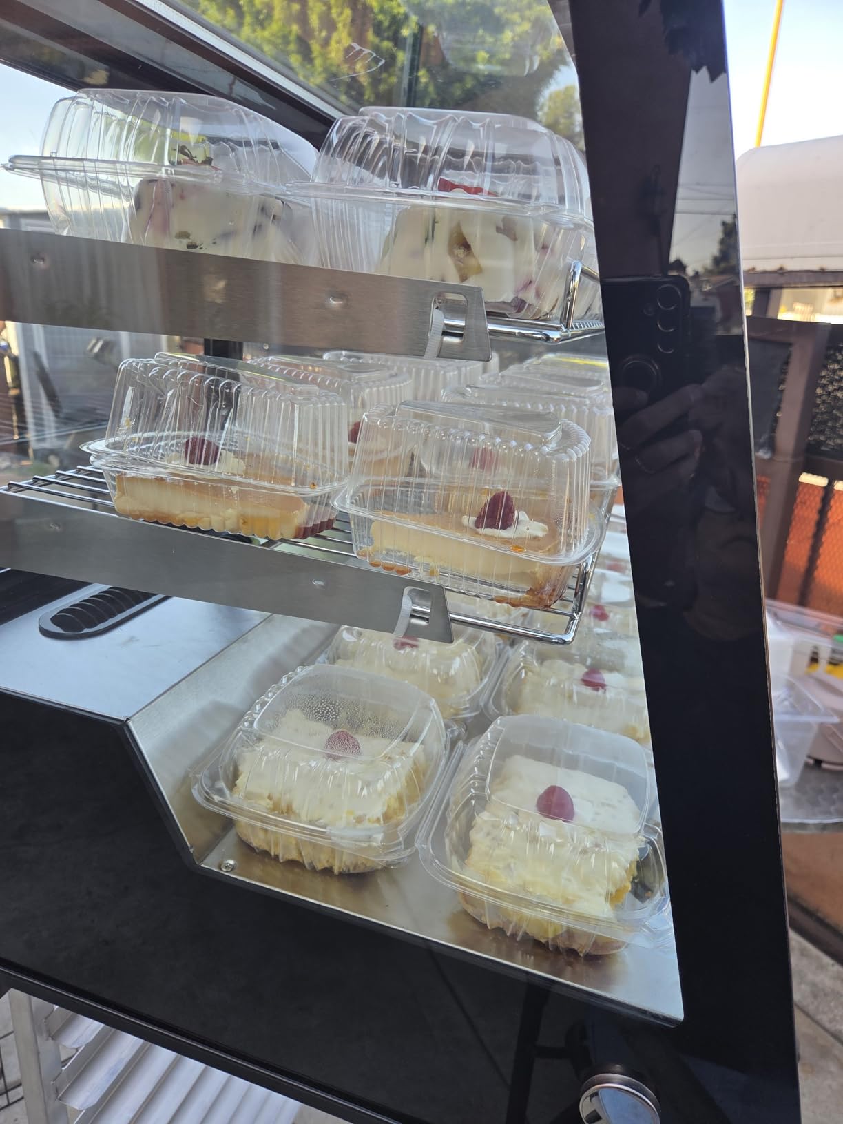 Display Refrigerator 7 Cu. Ft Countertop Commercial Cake Display Case, LED Lighting, Double-Layered Glass Door, Adjustable Shelves, Pastry Cooler Merchandiser for Bakery Café Restaurant Food Showcase customer photo 2