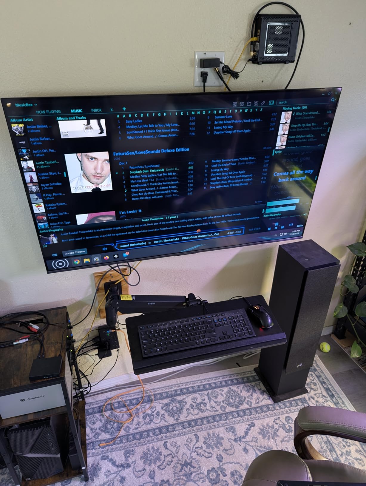 VIVO Sit-Stand 24 Inch Pneumatic Spring Keyboard and Mouse Tray Clamp-on Desk Mount, Counterbalance Height Adjustable Typing Platform, Ergonomic Tilt, Black, MOUNT-KB35CP customer photo 2