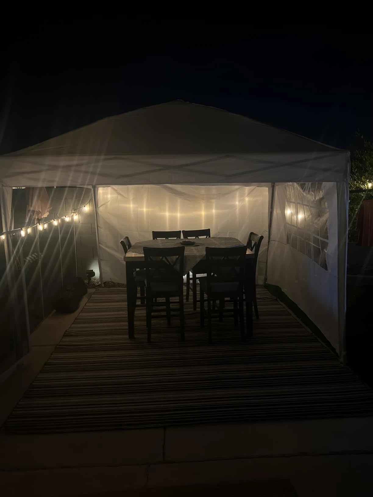 HOTEEL 10x30FT Party Tent with 8 Removable Sidewalls for Parties, Weddings, BBQ, Baby Shower, Waterproof Outdoor Event Canopy customer photo 1