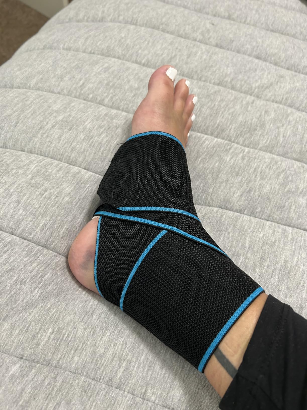KTSAY Ankle Brace for Sprained Ankle, Ankle Support for Women & Men, Adjustable Compression Wrap for Achilles Tendonitis & Plantar Fasciitis Relief (Grey) customer photo 2