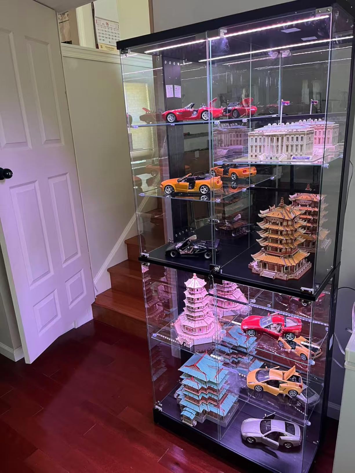 HNEBC Lighted Display Cabinet with Glass Doors - 71