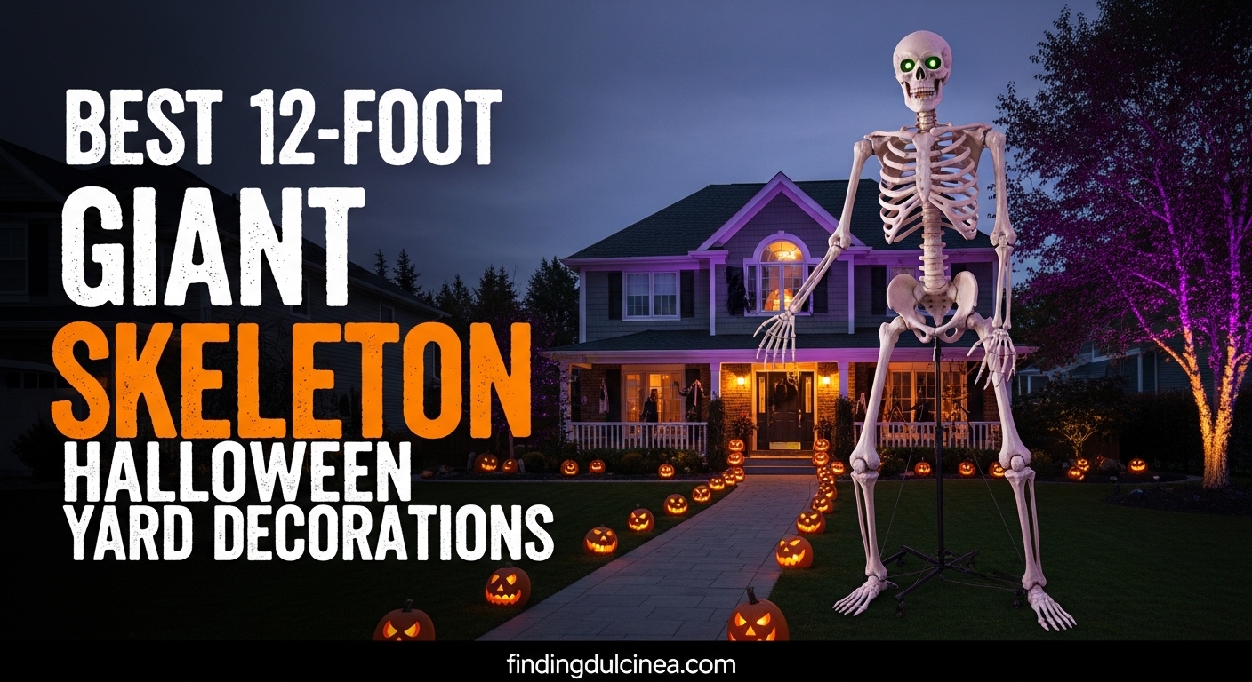 Best 12-Foot Giant Skeleton Halloween Yard Decorations
