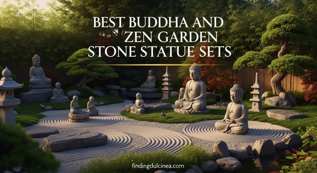 Current image: Best Buddha and Zen Garden Stone Statue Sets