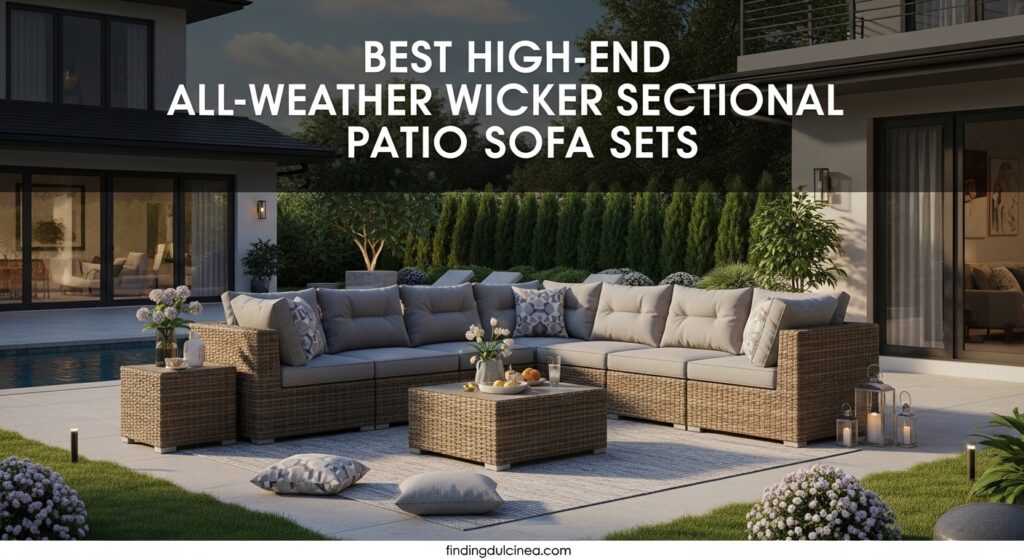 Current image: Best High-End All-Weather Wicker Sectional Patio Sofa Sets
