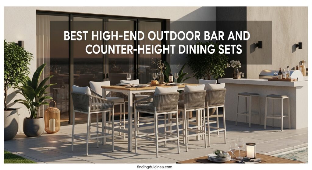 Current image: Best High-End Outdoor Bar and Counter-Height Dining Sets