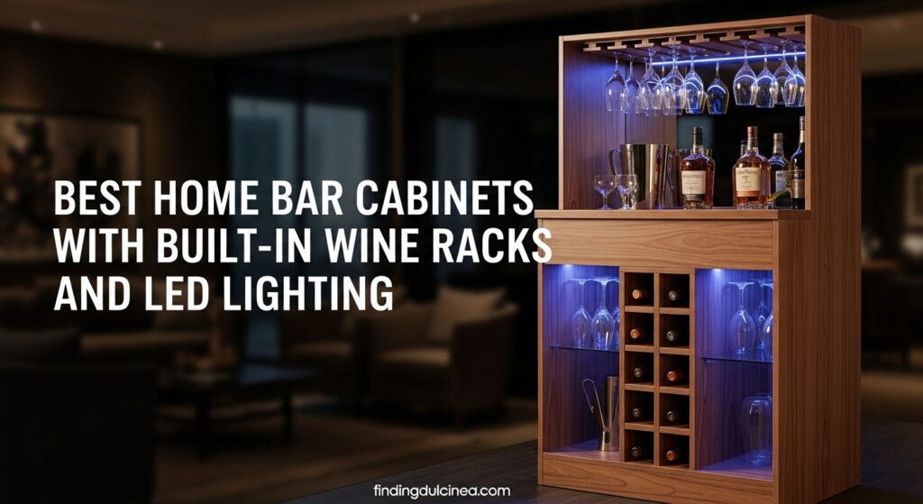 Current image: Best Home Bar Cabinets with Built-In Wine Racks and LED Lighting