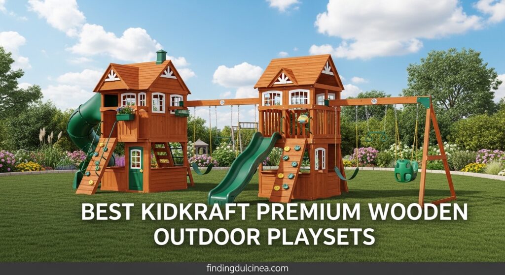 Current image: Best KidKraft Premium Wooden Outdoor Playsets