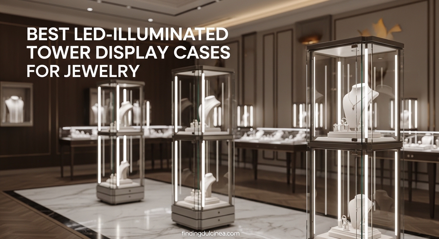 Best LED-Illuminated Tower Display Cases for Jewelry