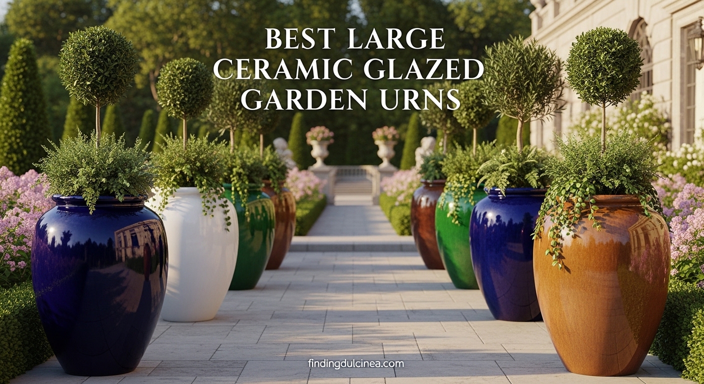 Best Large Ceramic Glazed Garden Urns