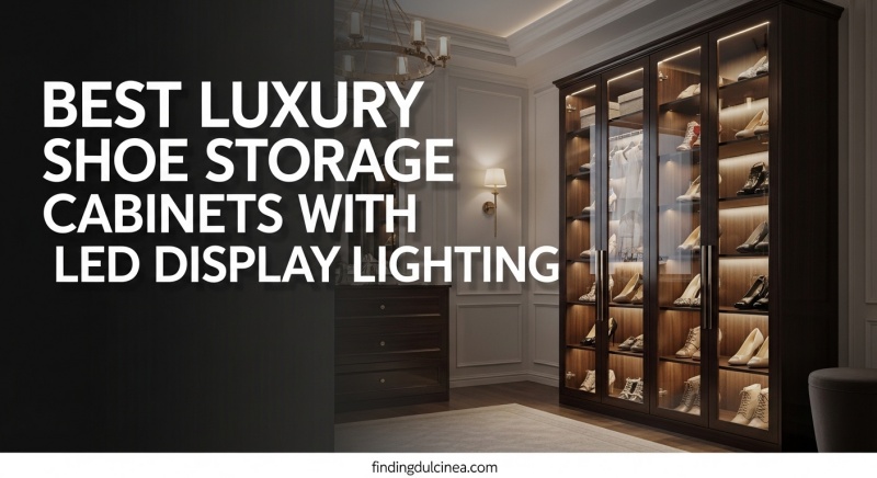 Best Luxury Shoe Storage Cabinets with LED Display Lighting