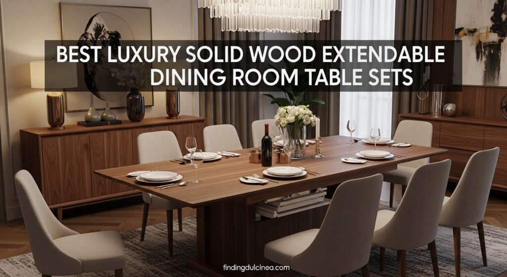 Current image: Best Luxury Solid Wood Extendable Dining Room Table Sets