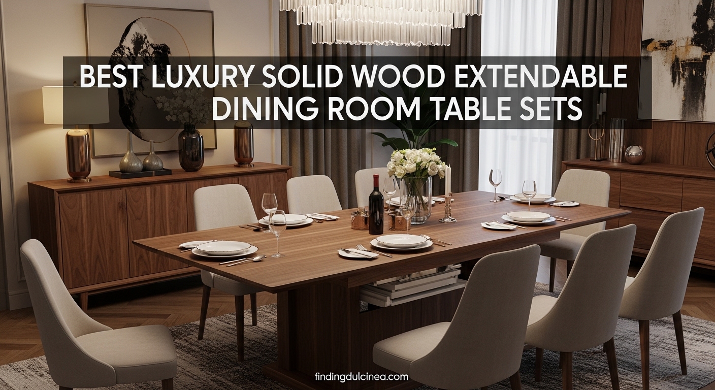 Best Luxury Solid Wood Extendable Dining Room Table Sets