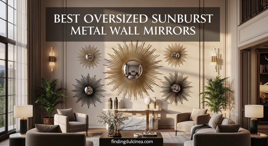 Current image: Best Oversized Sunburst Metal Wall Mirrors