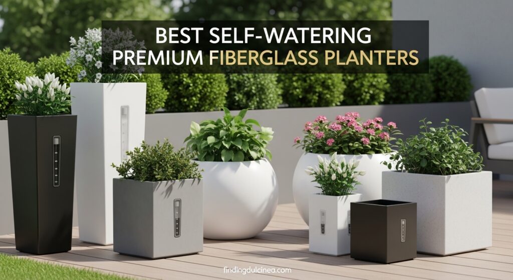 Current image: Best Self-Watering Premium Fiberglass Planters