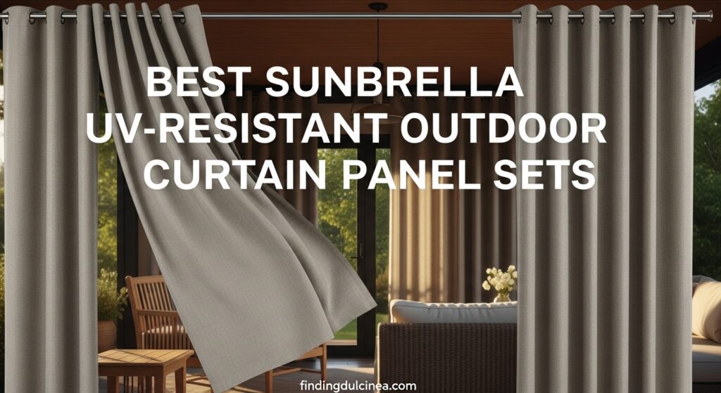 Current image: Best Sunbrella UV-Resistant Outdoor Curtain Panel Sets