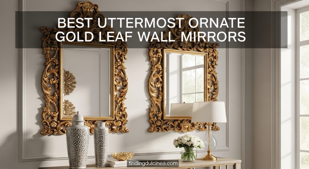 Current image: Best Uttermost Ornate Gold Leaf Wall Mirrors