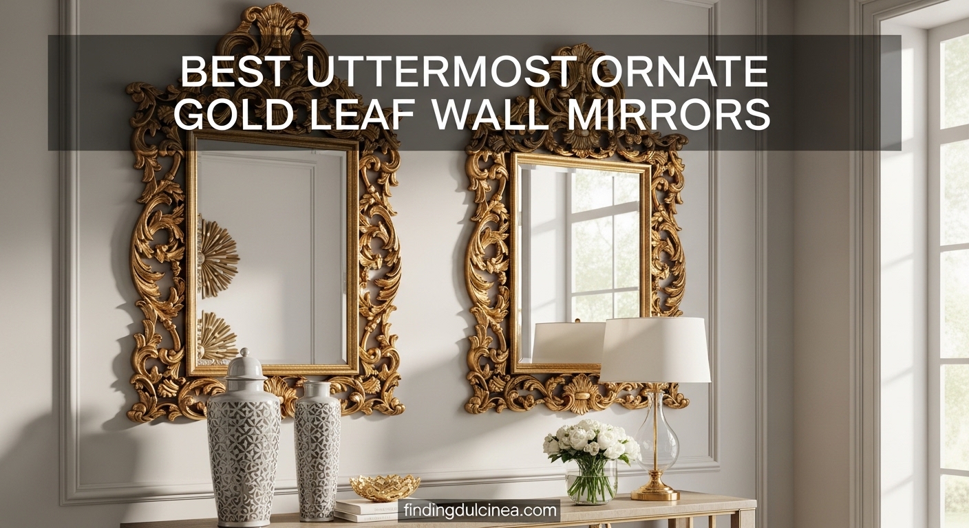 Best Uttermost Ornate Gold Leaf Wall Mirrors