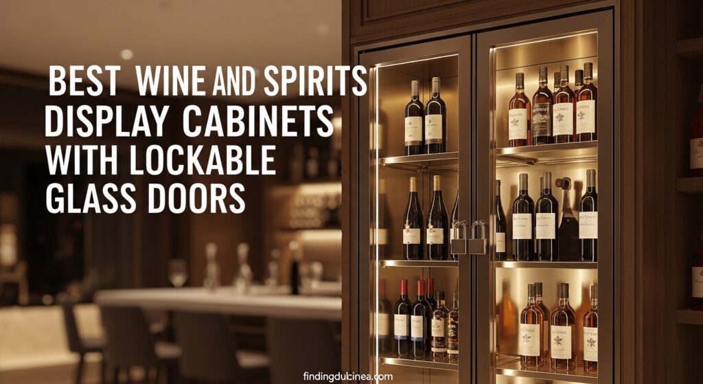 Current image: Best Wine and Spirits Display Cabinets with Lockable Glass Doors