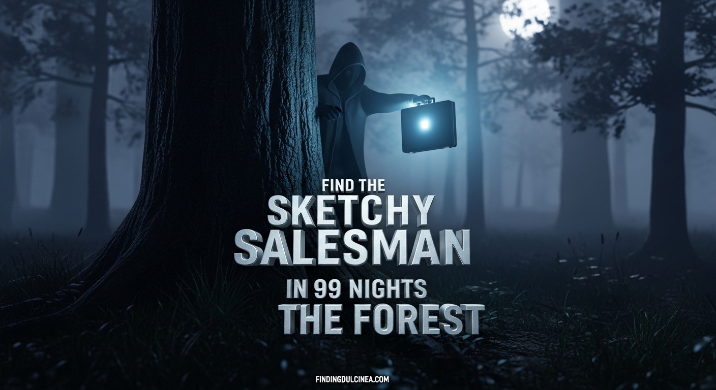 Find the Sketchy Salesman in 99 Nights in the Forest