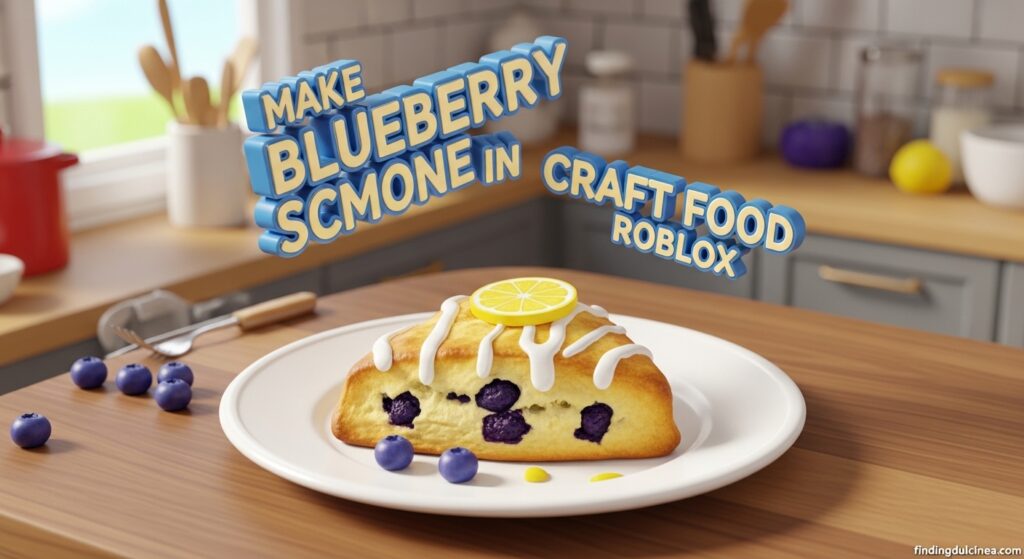 Current image: Make Blueberry Lemon Scone in Craft Food Roblox