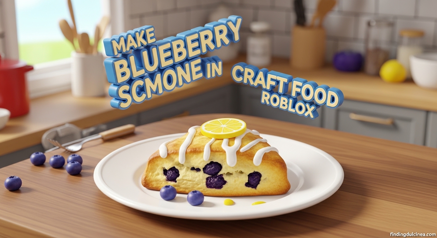 Make Blueberry Lemon Scone in Craft Food Roblox