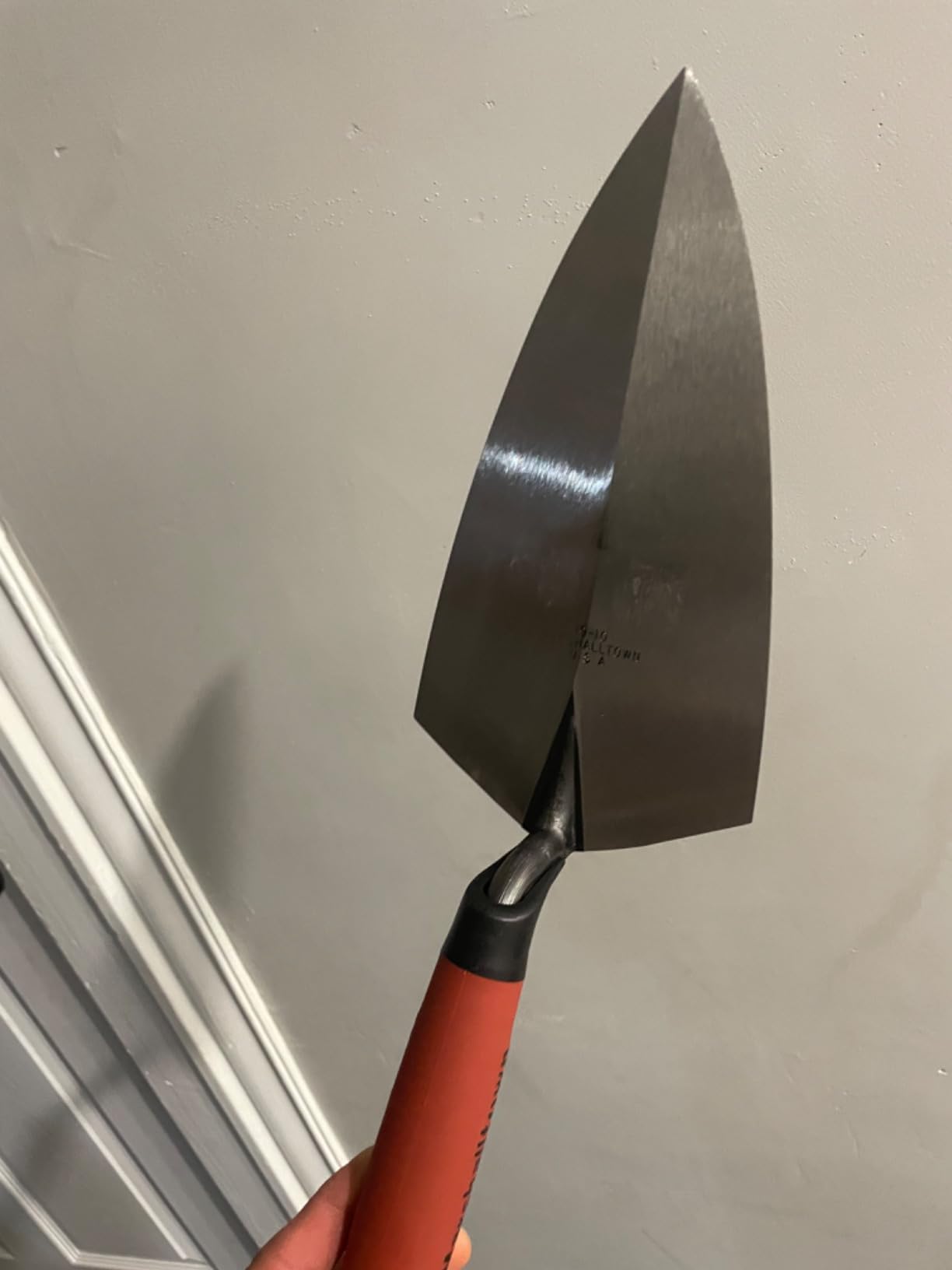 MARSHALLTOWN Philadelphia Brick Trowel, 11 x 5 1/2 Inch, DuraSoft Handle, Made in USA, Forged High Carbon Steel, Brickwork, Blockwork, Stonework, Masonry Trowel, Bricklayer Tools, 19 11FG customer photo 1
