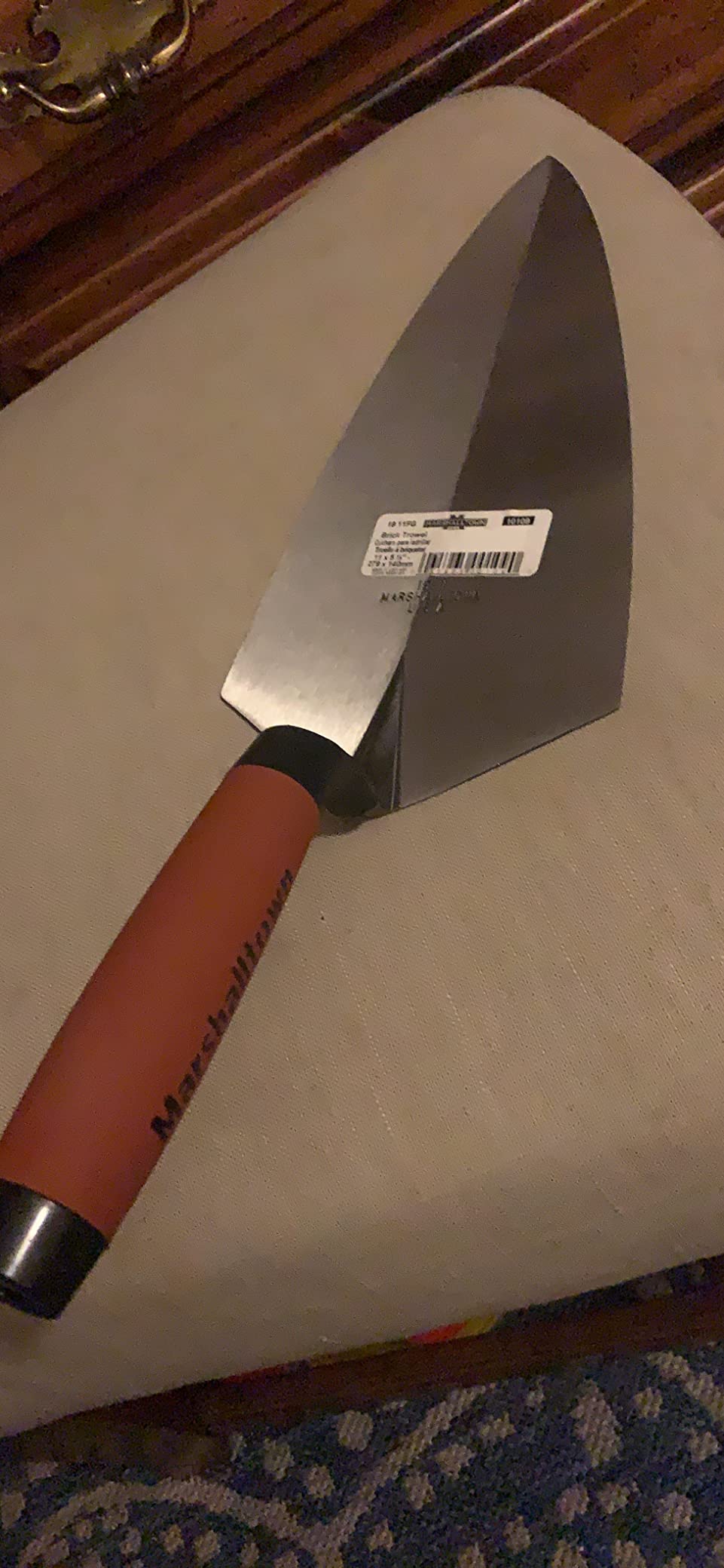 MARSHALLTOWN Philadelphia Brick Trowel, 11 x 5 1/2 Inch, DuraSoft Handle, Made in USA, Forged High Carbon Steel, Brickwork, Blockwork, Stonework, Masonry Trowel, Bricklayer Tools, 19 11FG customer photo 2