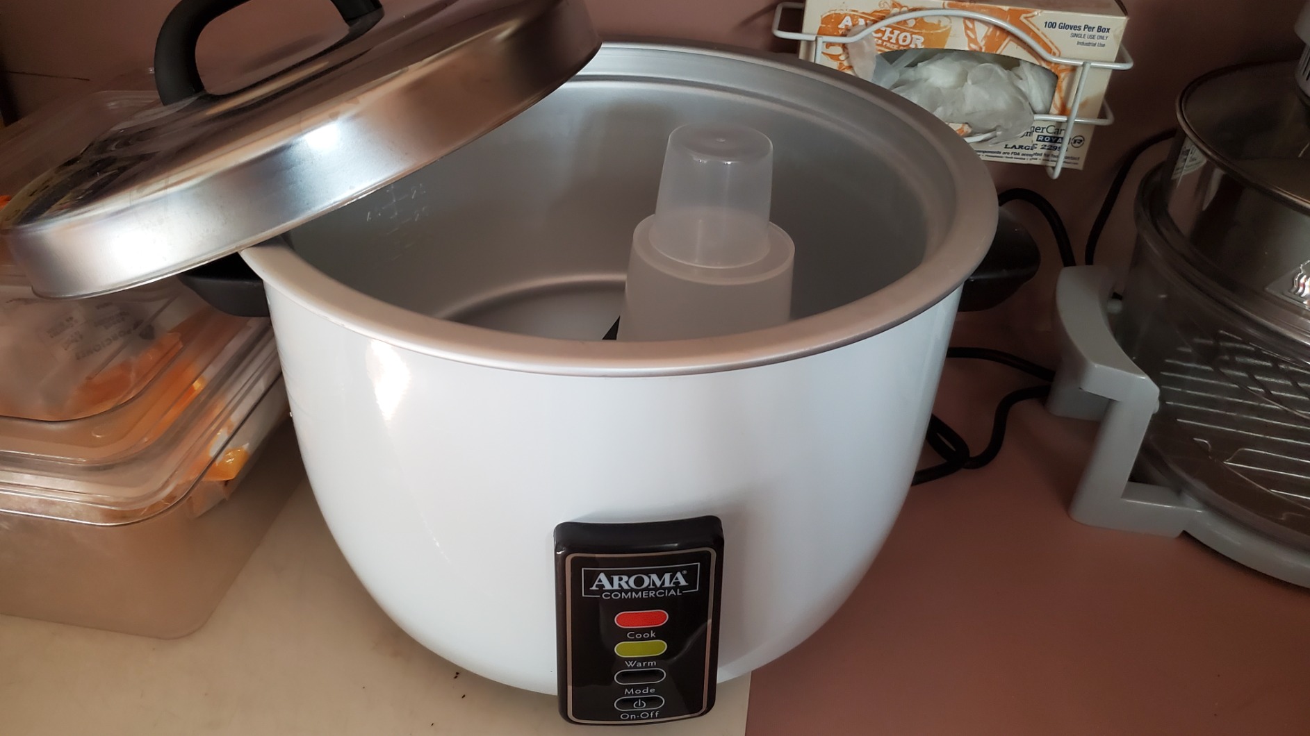 Aroma Housewares 60-Cup (Cooked) (30-Cup UNCOOKED) Commercial Rice Cooker (ARC-1033E), White customer photo 1