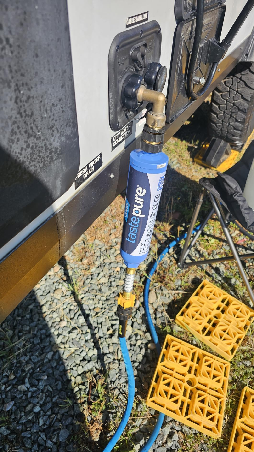 Camco Tastepure RV Water Filter - Advanced RV Inline Water Filter with Flexible Hose Protector - GAC & KDF Filtration - Made in USA - Camping Essentials for Fresh Drinking Water (40043) customer photo 1
