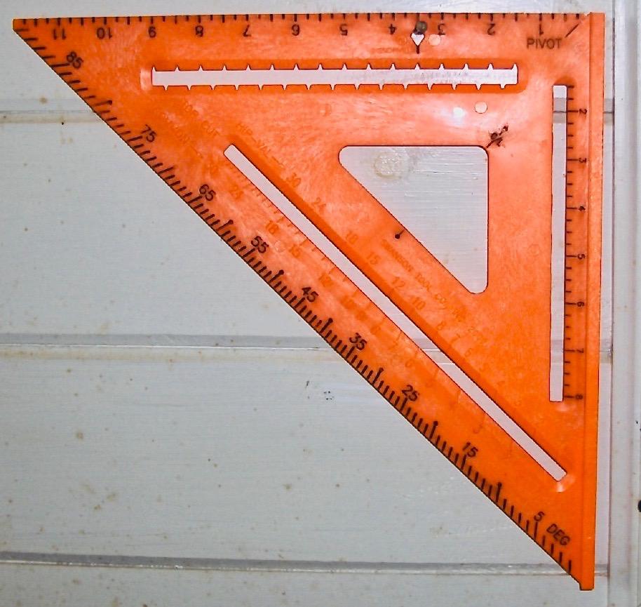 Swanson Tool Co., Inc T0701 12 inch Orange Composite Speedlite Speed Square Layout Tool customer photo 2