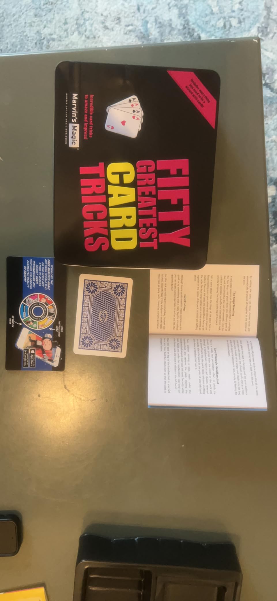 Marvin's Magic - Fifty Greatest Card Tricks Set - Children & Adults Magic Card Deck - Comes in Gift Set Tin - Suitable for +8 customer photo 2