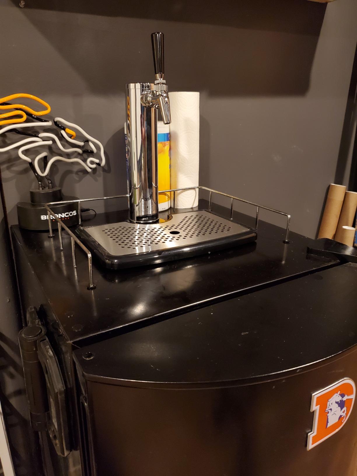 Single Tap Chrome Draft Beer Kegerator Tower - 2 1/2