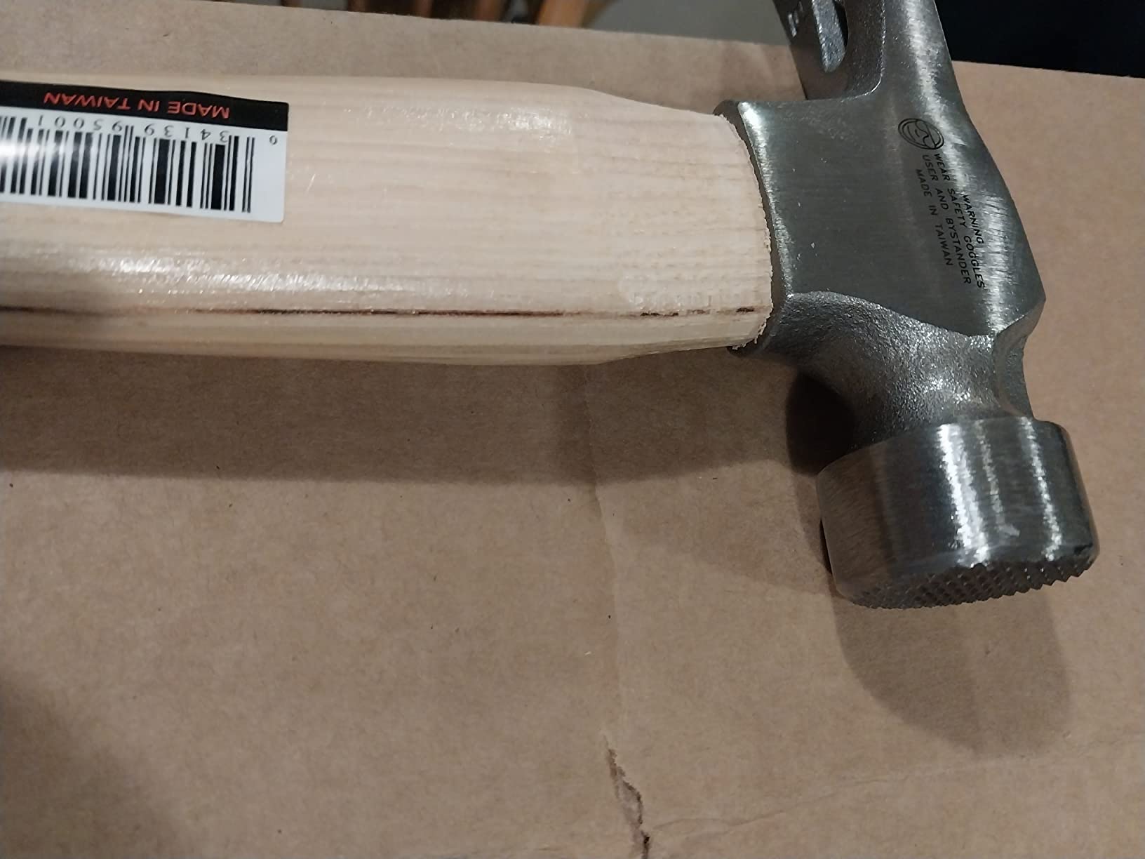 ESTWING Sure Strike California Framing Hammer - 25 oz Straight Rip Claw with Milled Face & Hickory Wood Handle - MRW25LM customer photo 2