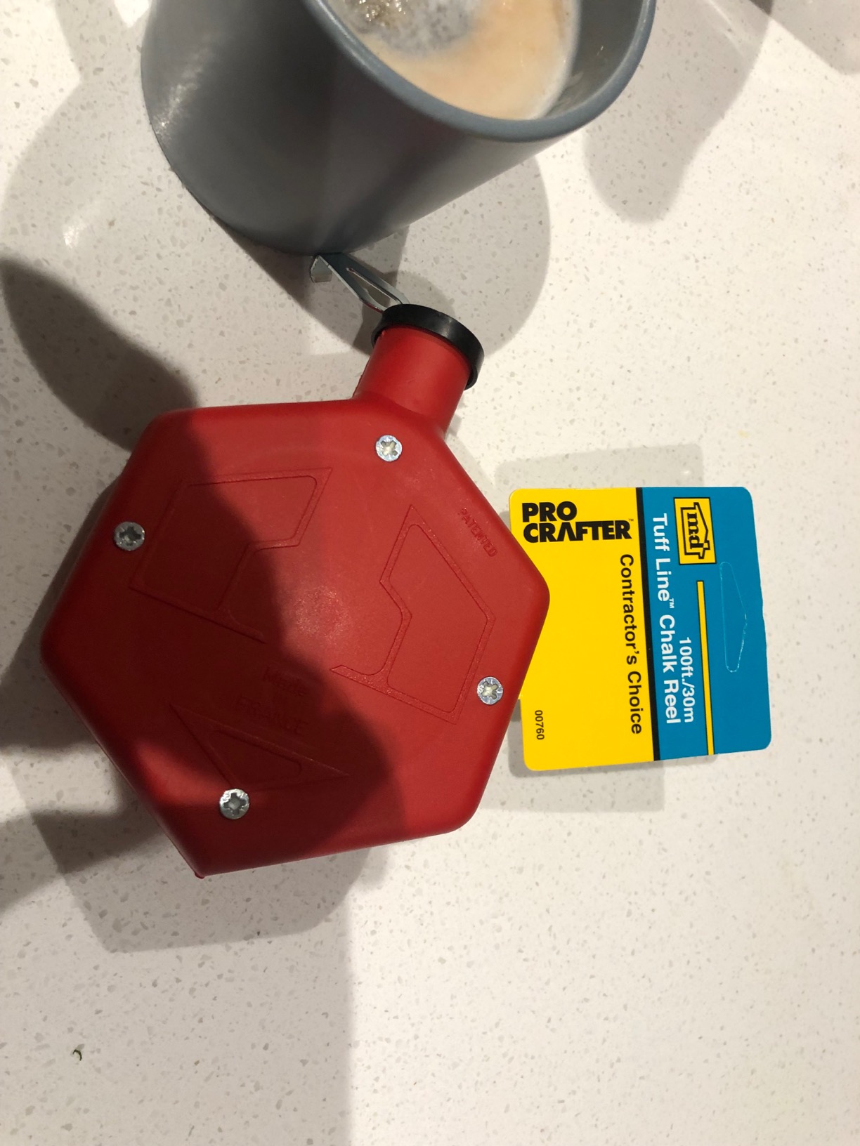 M-D Building Products 00760 ABS Tuff Line Contractor Chalk Reel, Durable and Reliable Chalk Line for Precision Marking, Ideal for Construction & Carpentry Projects (0.06 in. x 100 ft, Red) customer photo 2