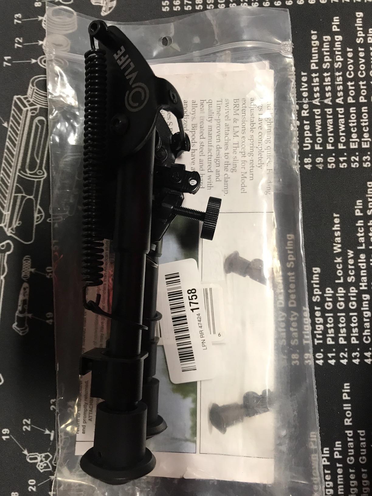 Harris Engineering S-BR Hinged Base 6 - 9-Inch BiPod, Black customer photo 1