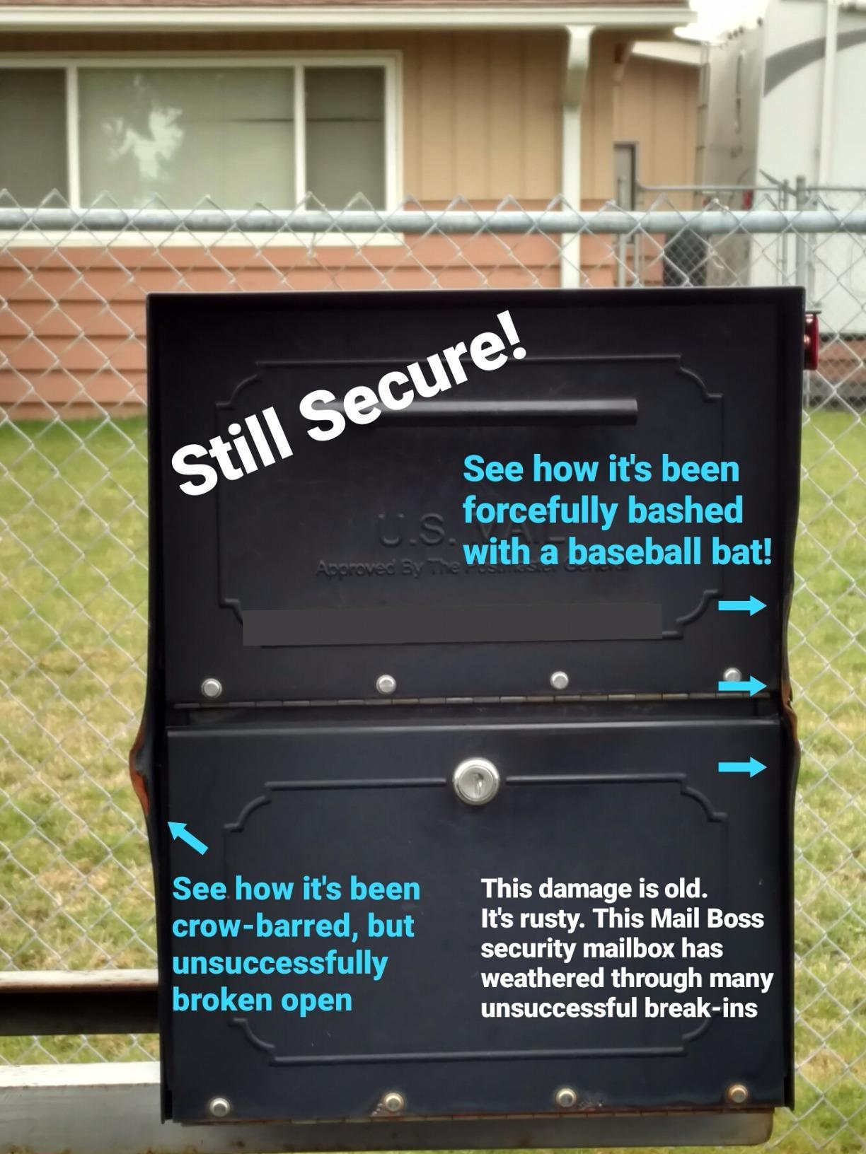 Mail Boss 7108 Security Curbside Locking Mailbox, Bronze, Medium customer photo 2
