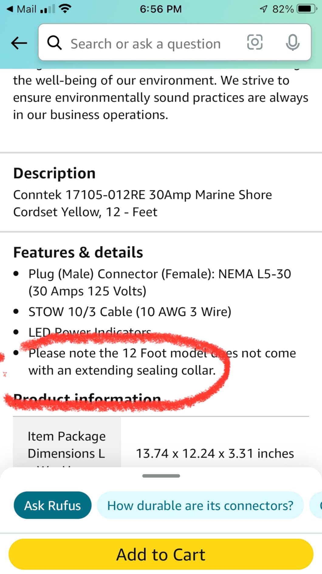 Conntek 30A 125V Marine Shore Power Cordsets customer photo 1