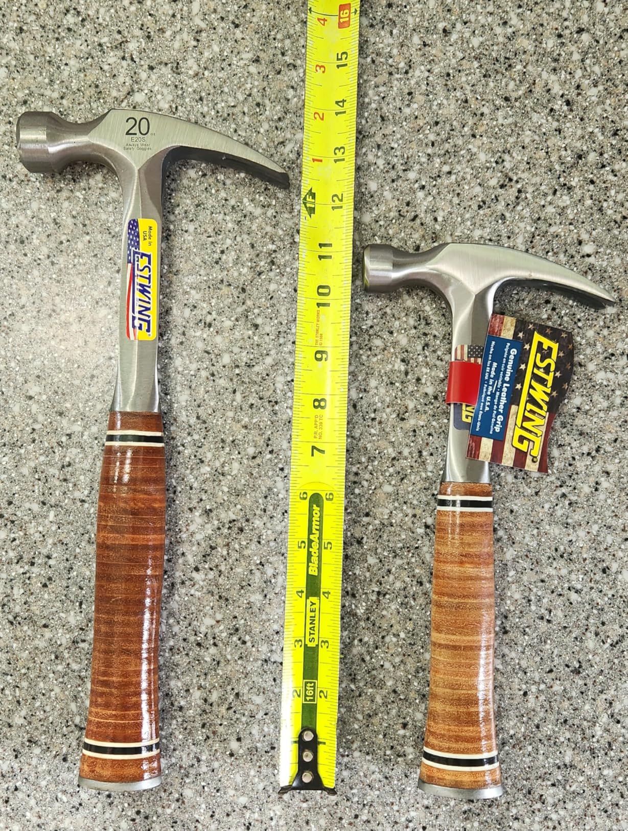 ESTWING Hammer - 12 oz USA Made Straight Rip Claw Hammer with Smooth Face & Genuine Leather Grip - E12S customer photo 1
