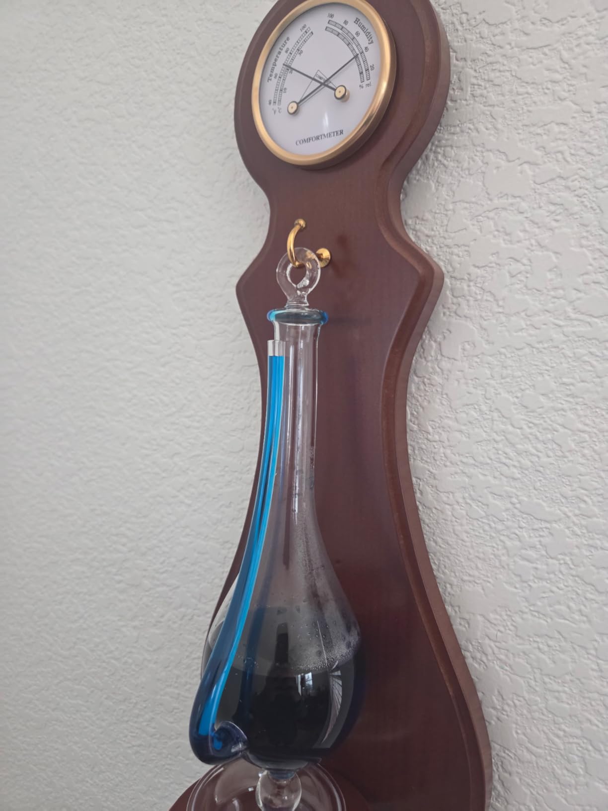 Ambient Weather BA212 Wall Mounted Weather Station with Thermometer, Hygrometer, and Barometer - Cherry Finish customer photo 2