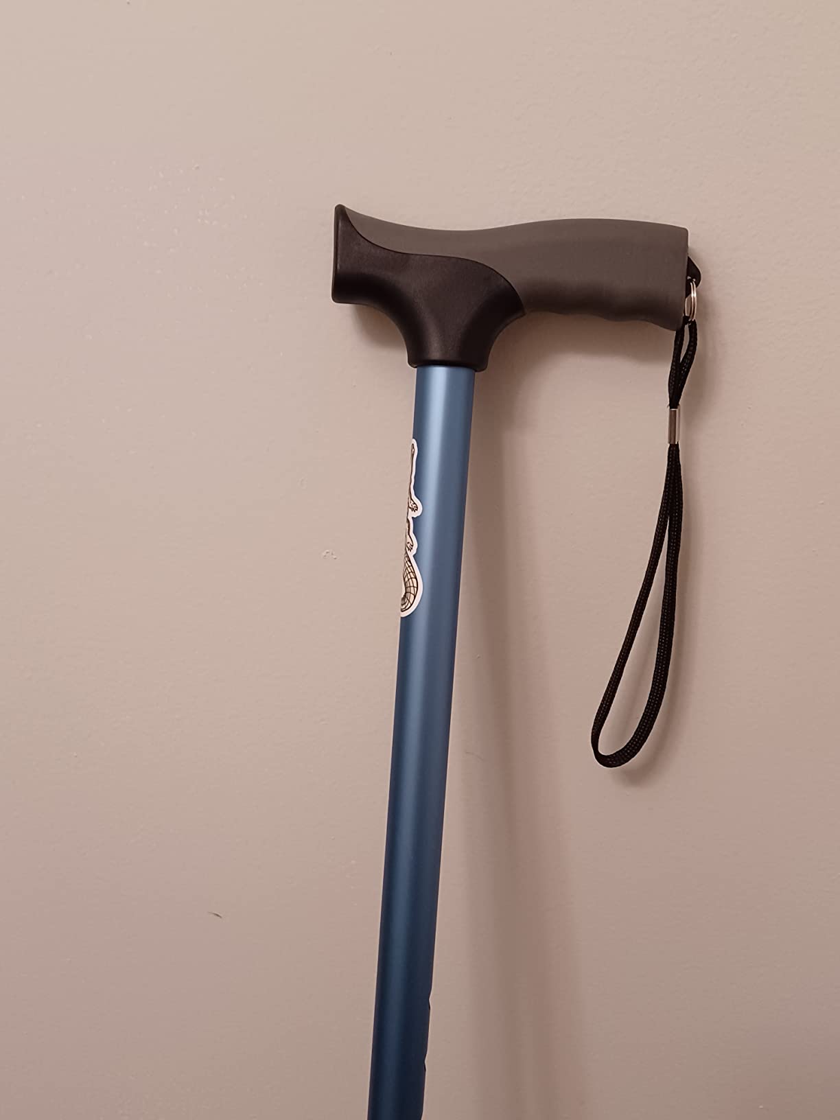 Carex Health Brands Soft Grip Walking Cane - Height Adjustable with Wrist Strap - Latex Free Soft Cushion Handle, Red Pattern & Marble, 40 Inch (Pack of 1) customer photo 2