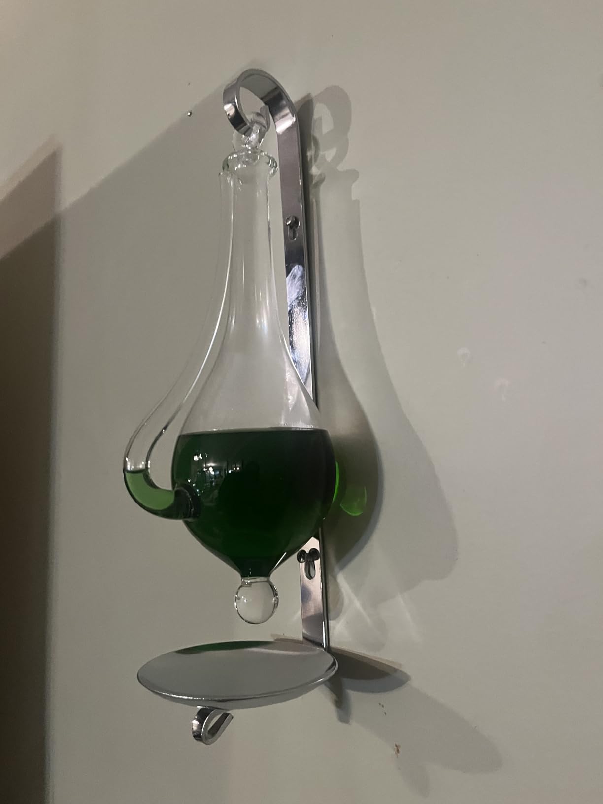 Ambient Weather B1025C Antique Storm Glass Wall Mount Liquid Barometer with Drip Cup customer photo 1