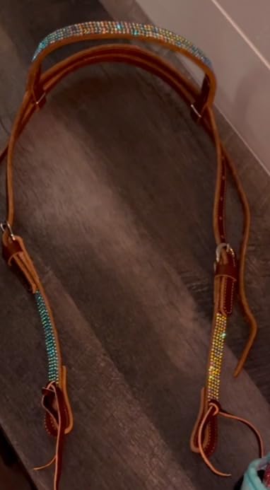 Weaver Leather Latigo Leather Browband Headstall, Brown customer photo 2