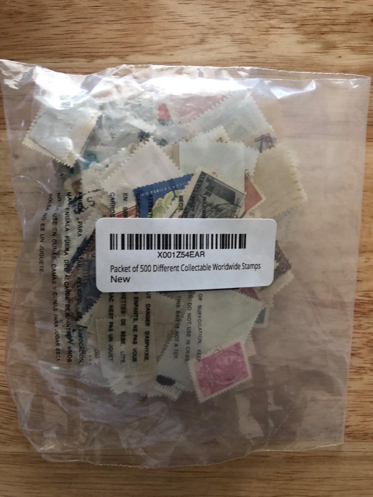 Packet of 500 Different Collectable Worldwide Stamps customer photo 2