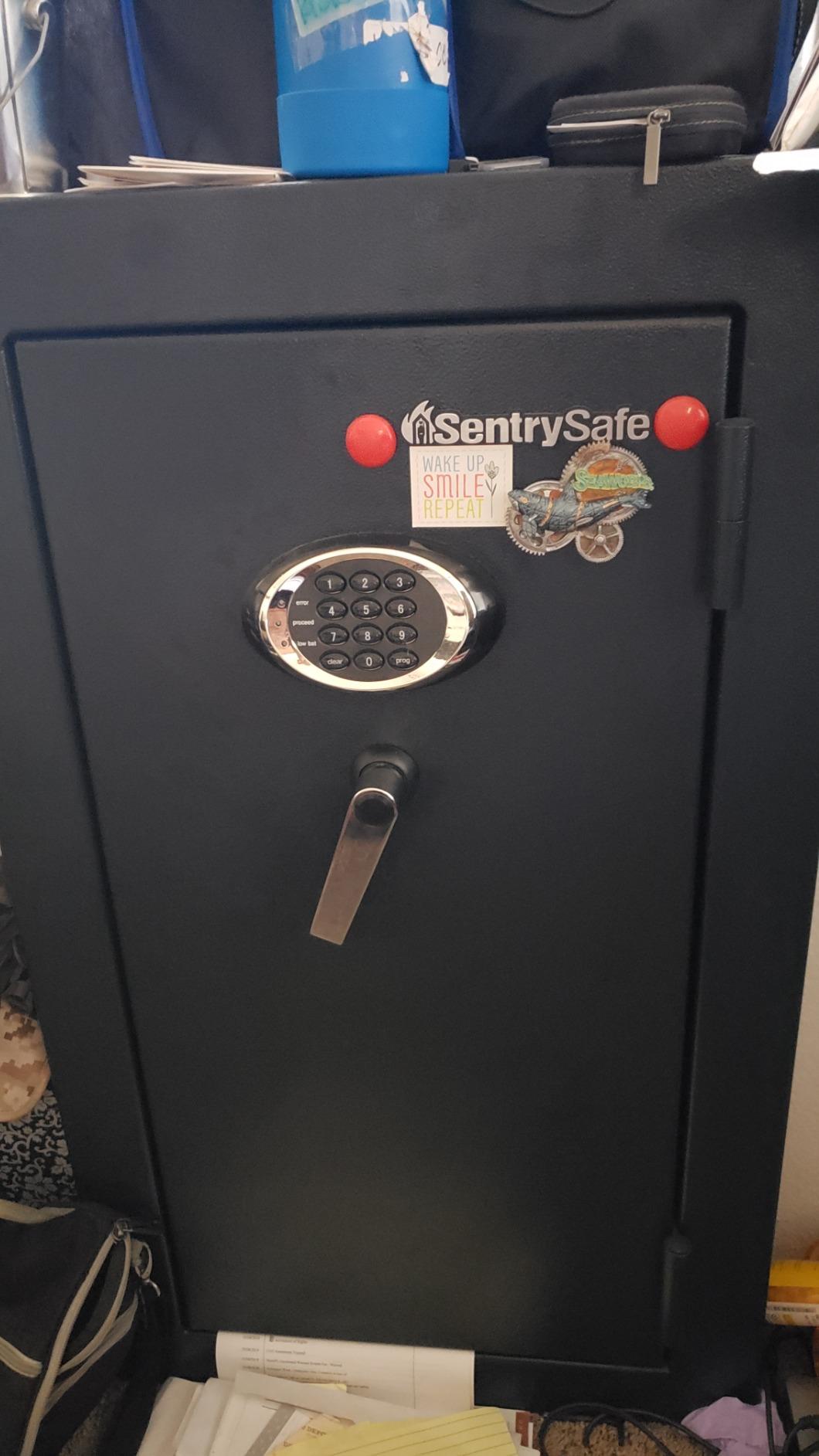 SentrySafe Fireproof and Waterproof XX-Large Black Steel Home Safe, DOJ-Certified with Digital Keypad Lock for Guns or Documents, 3.39 Cubic Feet, 27.8 x 21.7 x 19 Inches, EF3428E customer photo 1