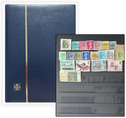 LIGHTHOUSE - COMFORT Padded Leather Cover Stockbook for Stamps - 32 Black Cardstock A4 Pages with Clear Strips and Double Linen Hinges customer photo 1
