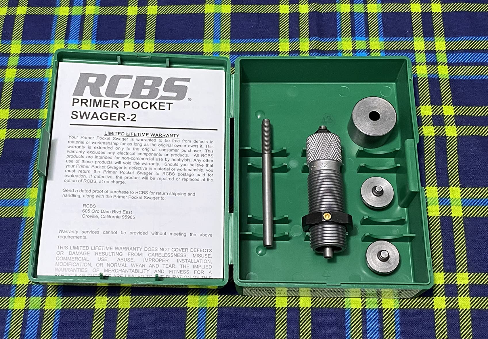 RCBS High-Tensile Steel Primer Pocket Swager Tool-2 - Press Mounted - Removes Military Crimps - Green customer photo 1