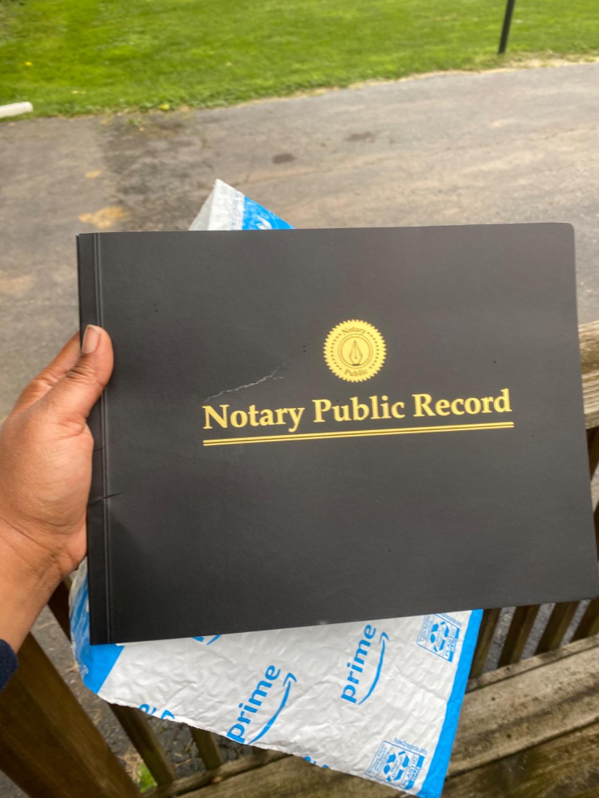 Adams Notary Public Record Journal, 11 x 8.5 Inches, 6 Entries Per Page, 63 Pages Per Book, Black (AFR90) customer photo 1