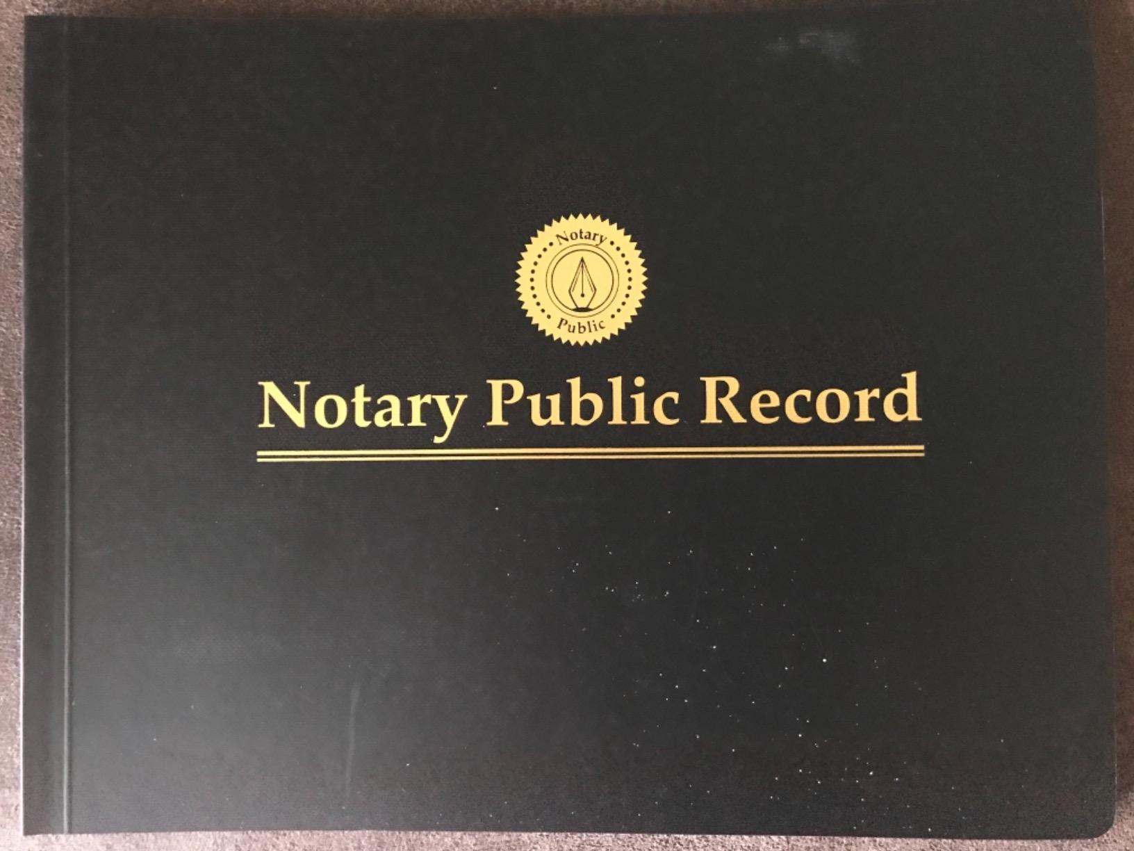 Adams Notary Public Record Journal, 11 x 8.5 Inches, 6 Entries Per Page, 63 Pages Per Book, Black (AFR90) customer photo 2